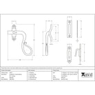 Beeswax Locking Shepherd's Crook Fastener - RH | From The Anvil-Locking Fasteners-Yester Home