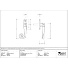 Beeswax Monkeytail Espag - LH | From The Anvil - Espag. Fasteners - From The Anvil - Yester Home