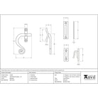 Beeswax Monkeytail Fastener - LH | From The Anvil-Fasteners-Yester Home