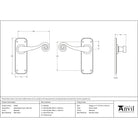 Beeswax Monkeytail Lever Latch Set | From The Anvil-Lever Latch-Yester Home