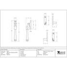 Beeswax Night-Vent Locking Avon Fastener | From The Anvil-Night-Vent Fasteners-Yester Home