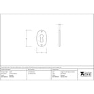 Beeswax Oval Escutcheon | From The Anvil - Escutcheons - From The Anvil - Yester Home
