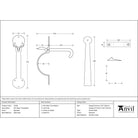 Beeswax Slim Bean Thumblatch | From The Anvil - Thumblatches - From The Anvil - Yester Home