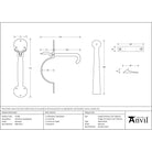 Beeswax Slim Bean Thumblatch | From The Anvil - Thumblatches - From The Anvil - Yester Home