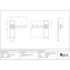 Beeswax Straight Lever Latch Set | From The Anvil-Lever Latch-Yester Home