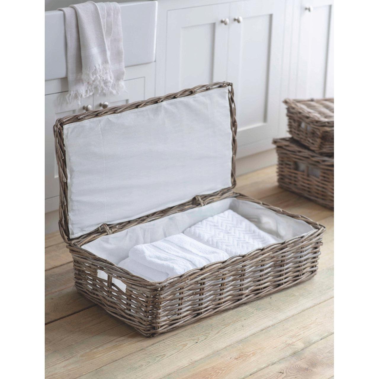 Bembridge Basket with Lid, Large - Rattan-Baskets-Yester Home