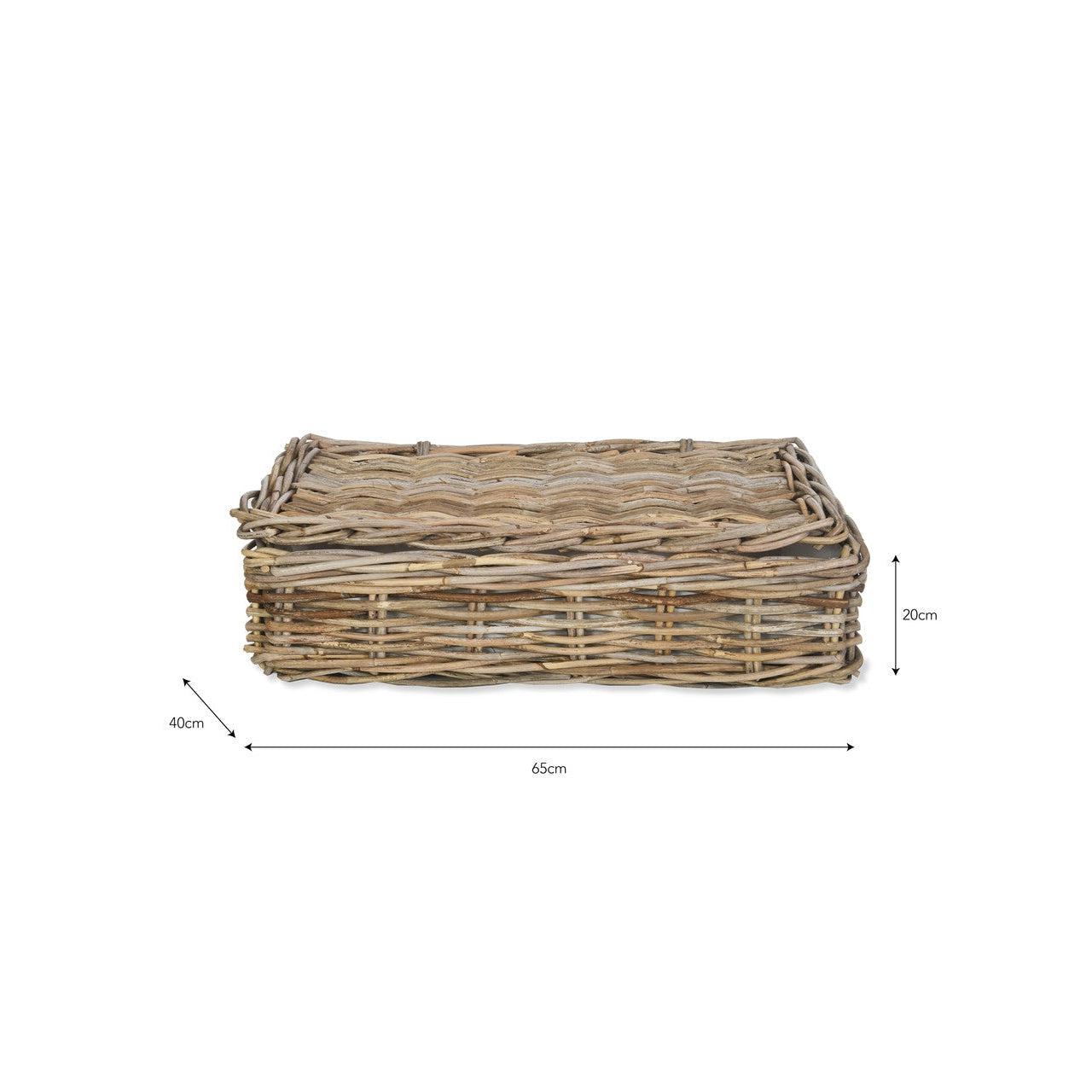 Bembridge Basket with Lid, Medium - Rattan-Baskets-Yester Home