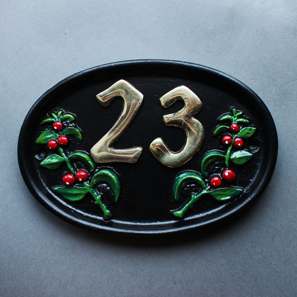 Berries House Number Sign
