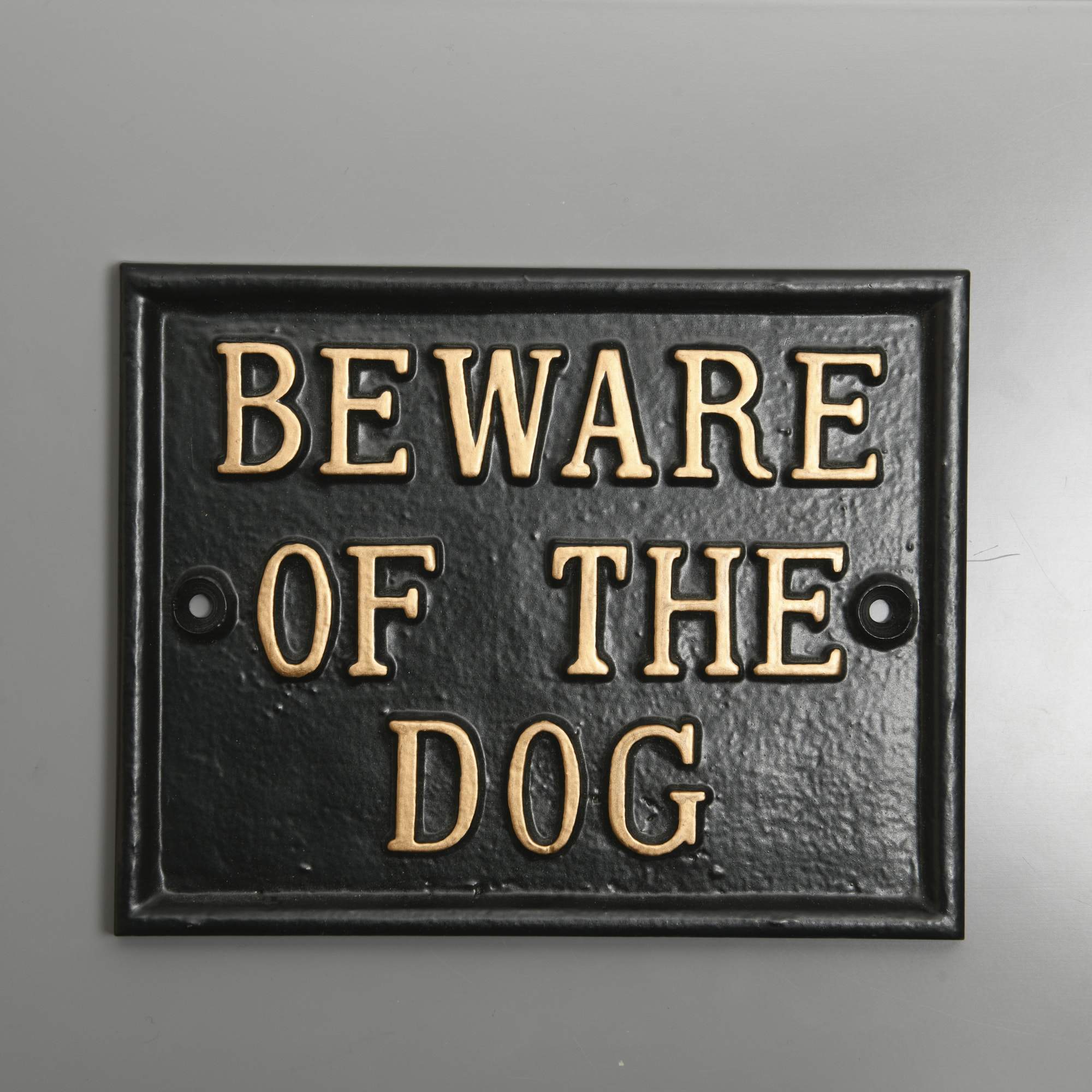 Beware Of The Dog Large Rectangular Sign-Dog Warning Signs-Yester Home