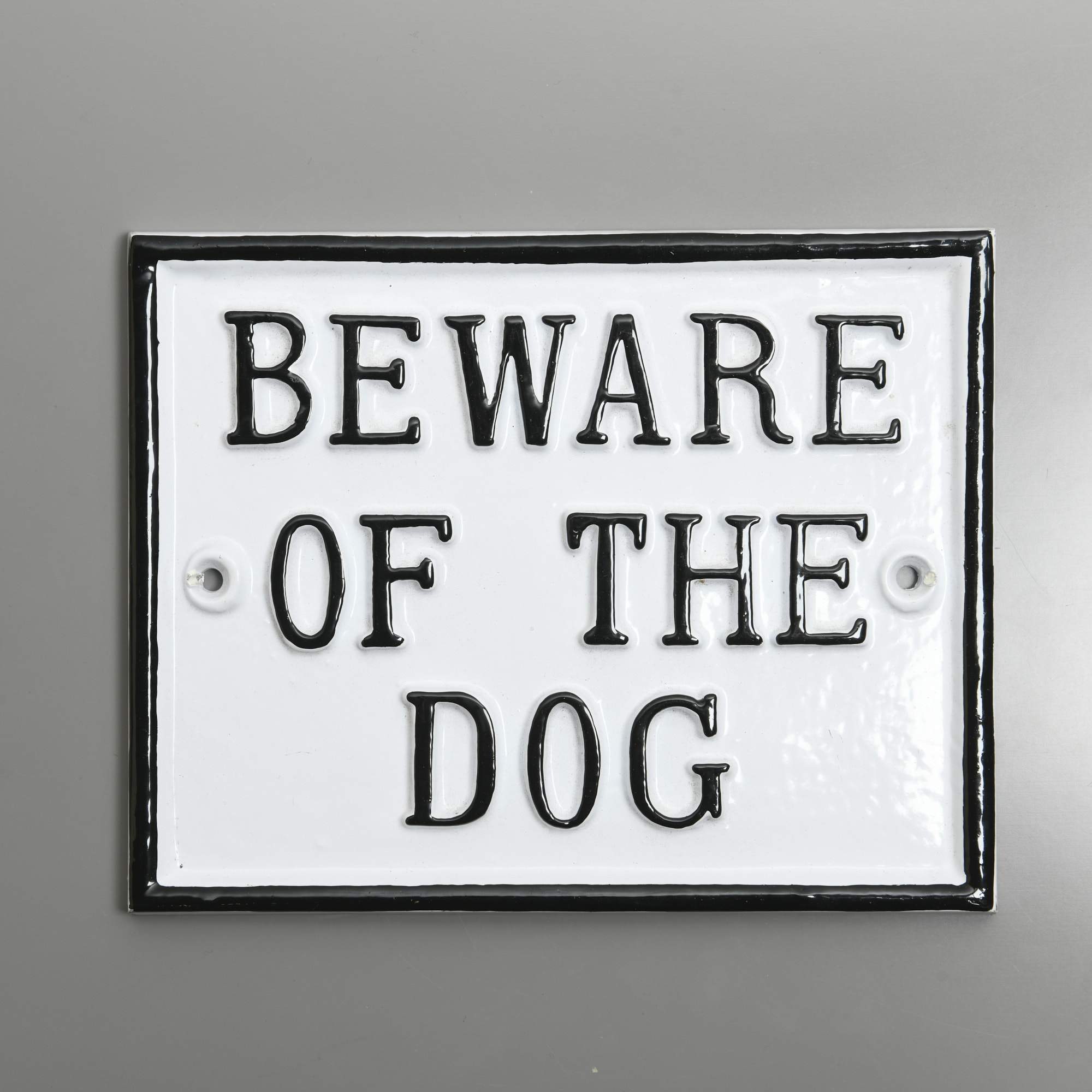 Beware Of The Dog Large Rectangular Sign-Dog Warning Signs-Yester Home