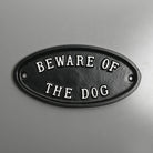 Beware Of The Dog Oval Sign-Dog Warning Signs-Yester Home