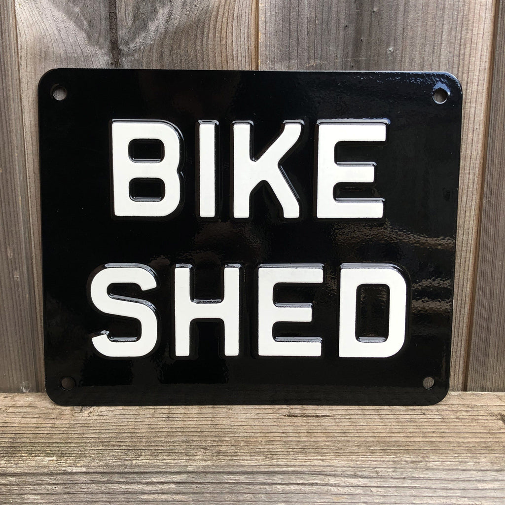 Bike Shed Sign-Informative Signs-Yester Home