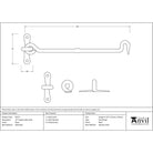 Black 10" Forged Cabin Hook | From The Anvil - Cabin Hooks - From The Anvil - Yester Home