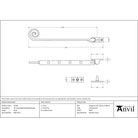 Black 10" Handmade Monkeytail Stay | From The Anvil - Stays - From The Anvil - Yester Home