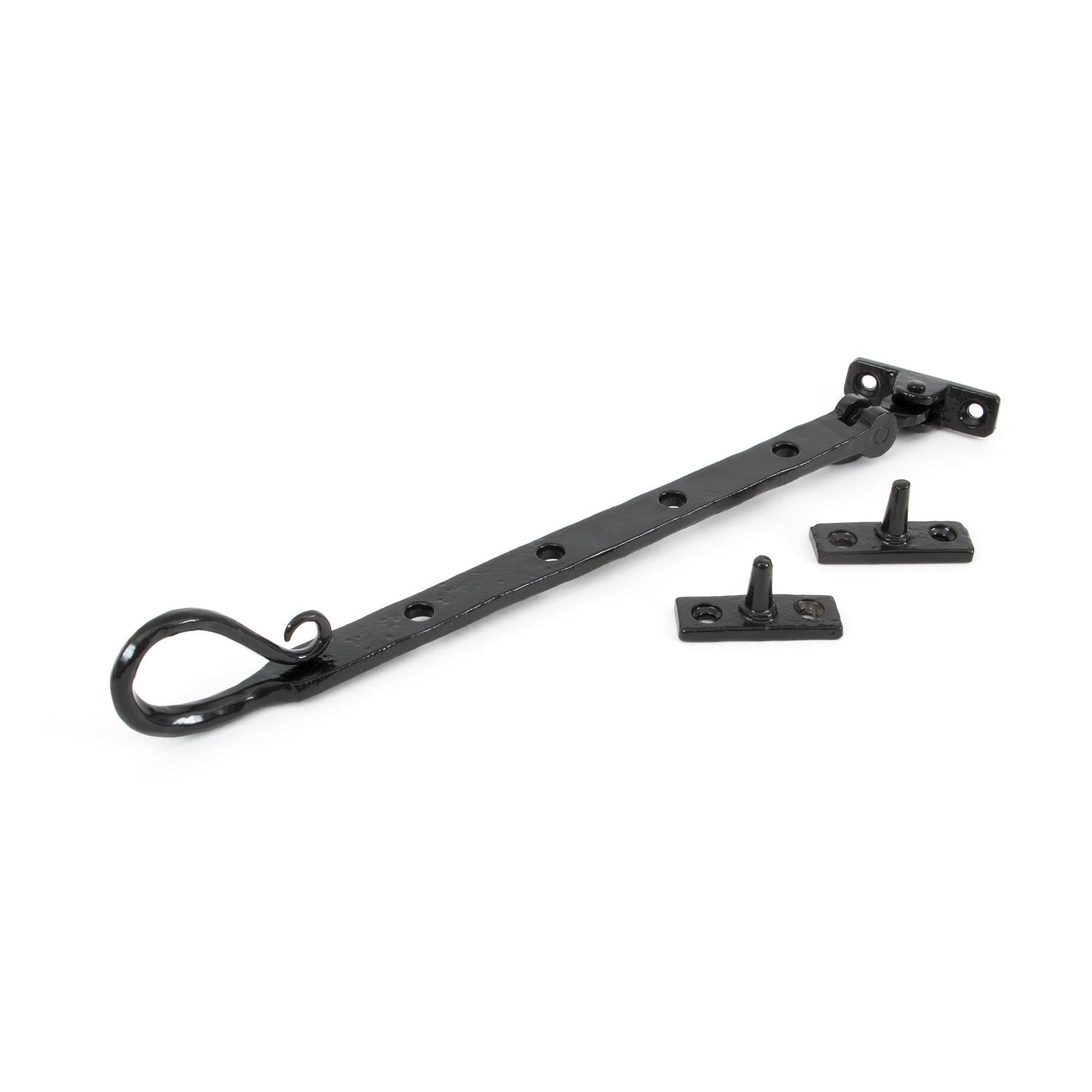 Black 10" Shepherd's Crook Stay | From The Anvil - Stays - From The Anvil - Yester Home