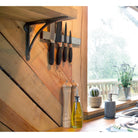 Black 10'' x 7'' Curved Shelf Bracket | From The Anvil-9 - 10" Shelf Brackets-Yester Home