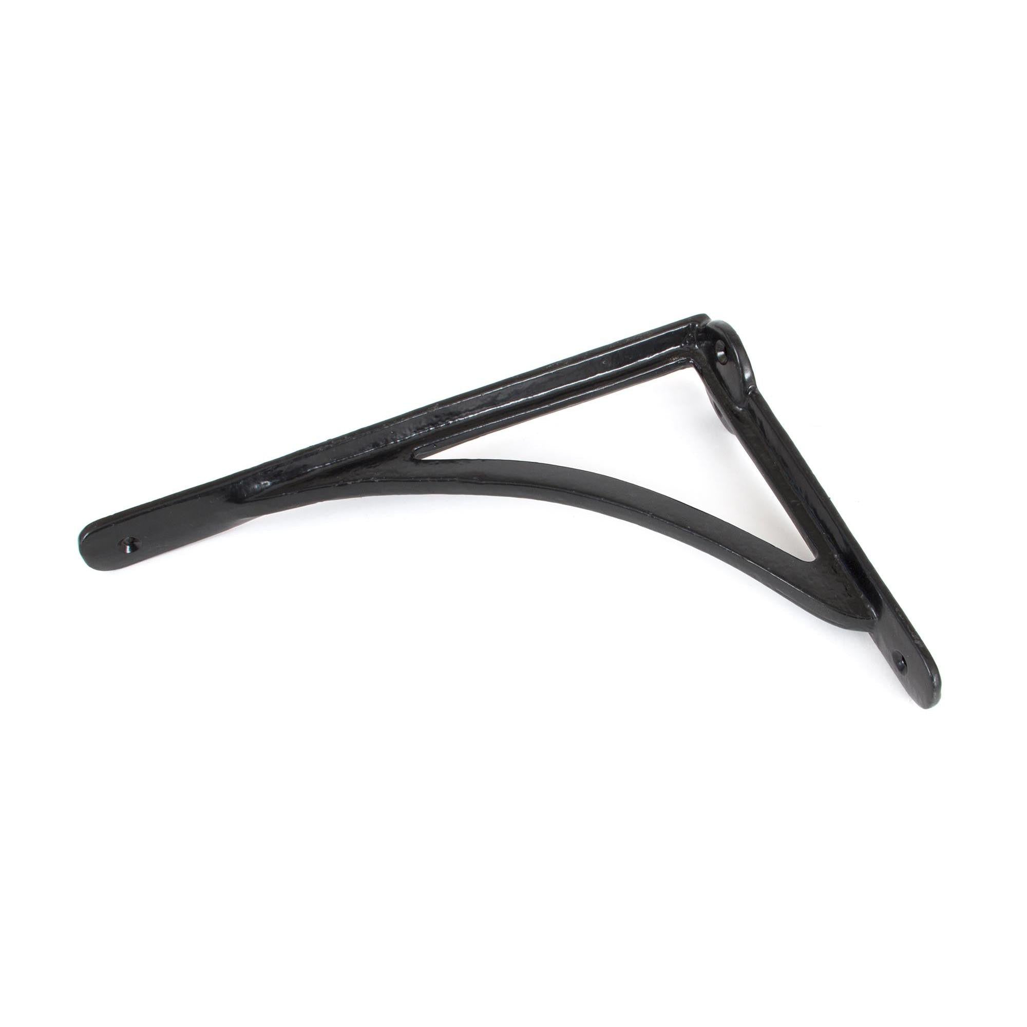 Black 10'' x 7'' Curved Shelf Bracket | From The Anvil - 9 - 10" Shelf Brackets - From The Anvil - Yester Home
