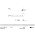 Black 11" Rosehead Stay | From The Anvil - Stays - From The Anvil - Yester Home
