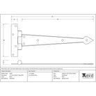 Black 12" Arrow Head T Hinge (pair) | From The Anvil - T Hinges - From The Anvil - Yester Home