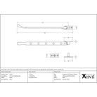 Black 12" Cast Peardrop Stay | From The Anvil - Stays - From The Anvil - Yester Home