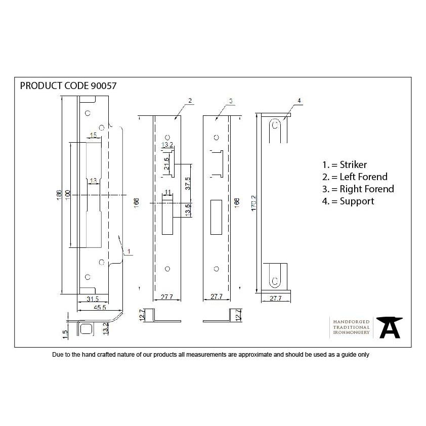 Black ½" Euro Sash Lock Rebate Kit | From The Anvil-Euro Locks-Yester Home