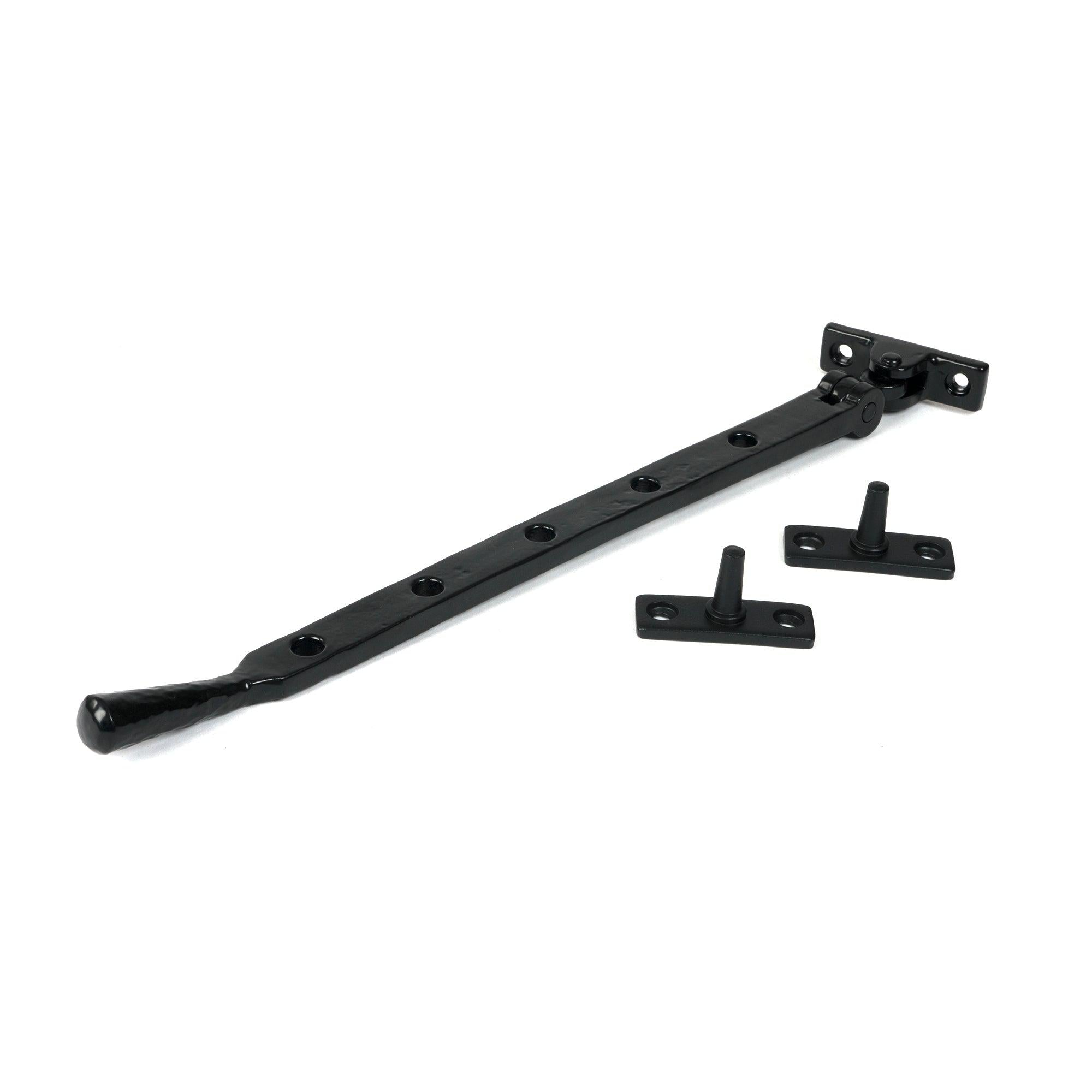 Black 12" Hammered Newbury Stay | From The Anvil - Stays - From The Anvil - Yester Home