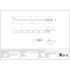 Black 12" Handmade Peardrop Stay | From The Anvil - Stays - From The Anvil - Yester Home