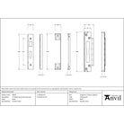 Black ½" Rebate Kit for HD Sash Lock | From The Anvil - Sash Locks - From The Anvil - Yester Home