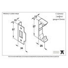 Black ½" Rebate Kit for Tubular Mortice Latch | From The Anvil-Latches-Yester Home