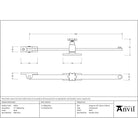 Black 12" Sliding Stay | From The Anvil - Stays - From The Anvil - Yester Home