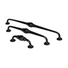 Black 13 1/2" Hammered D Handle | From The Anvil - D Handles - From The Anvil - Yester Home
