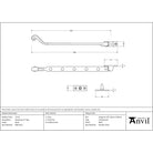 Black 13" Rosehead Stay | From The Anvil - Stays - From The Anvil - Yester Home