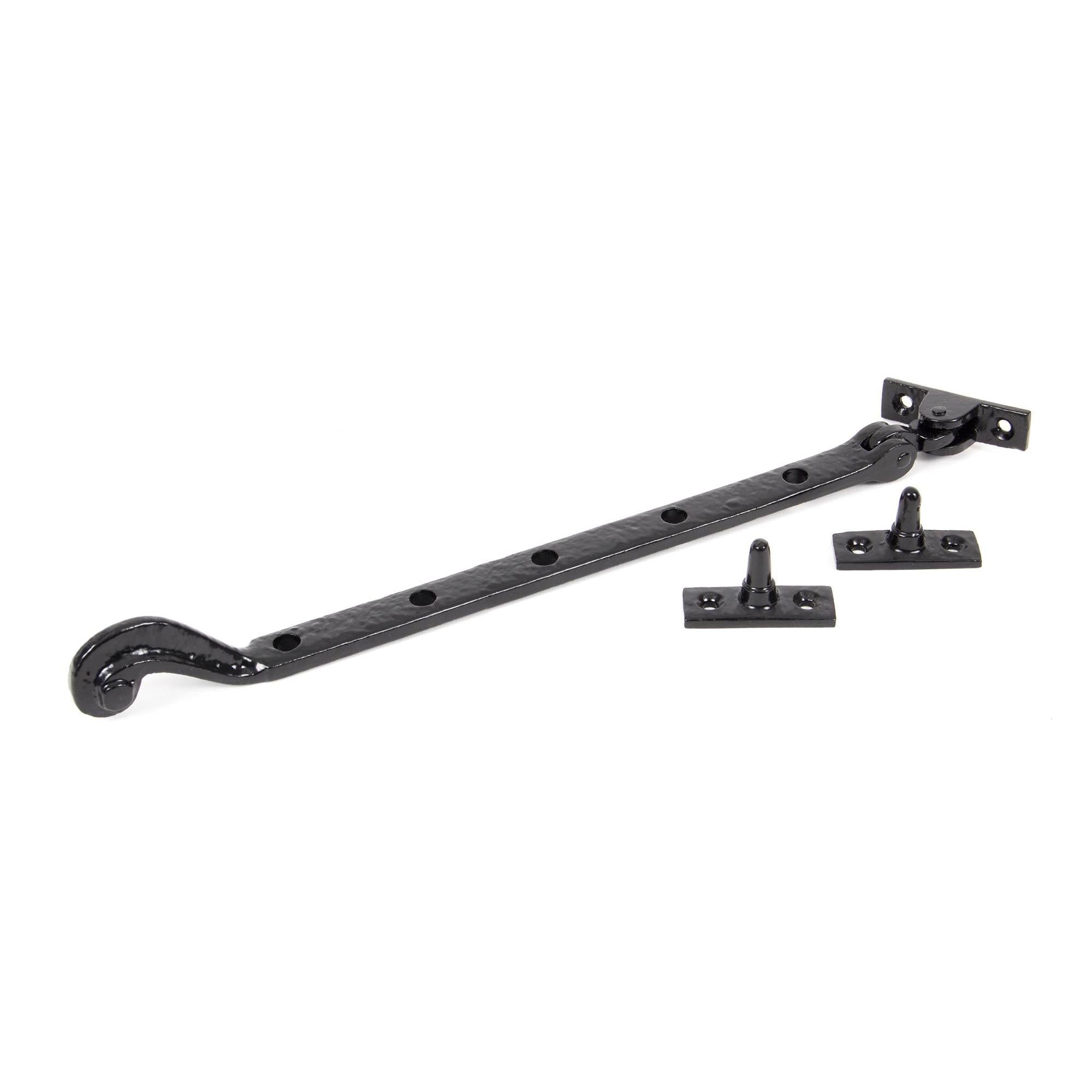 Black 13" Rosehead Stay | From The Anvil - Stays - From The Anvil - Yester Home