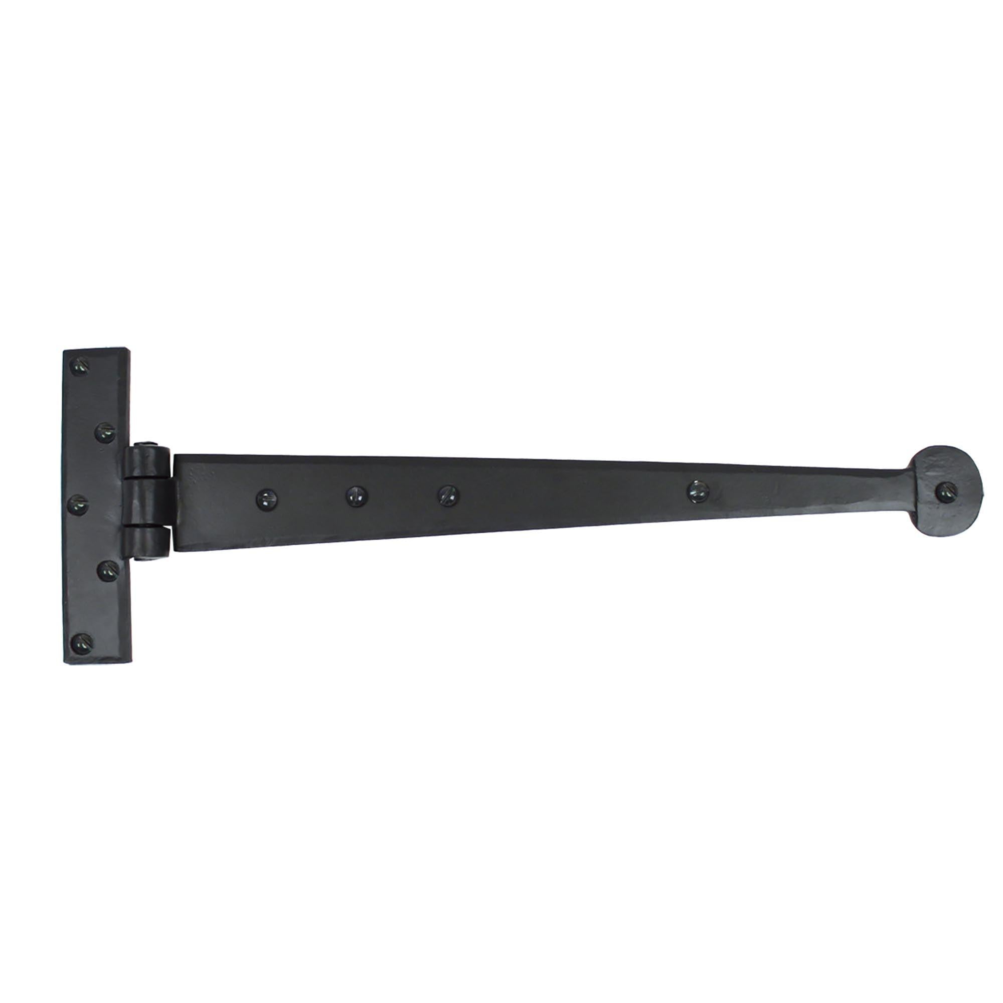 Black 15" Penny End T Hinge (pair) | From The Anvil - T Hinges - From The Anvil - Yester Home