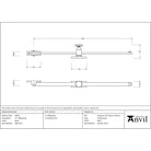 Black 15" Sliding Stay | From The Anvil - Stays - From The Anvil - Yester Home