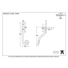 Black 16mm Monkeytail Espag - RH | From The Anvil-Espag. Fasteners-Yester Home