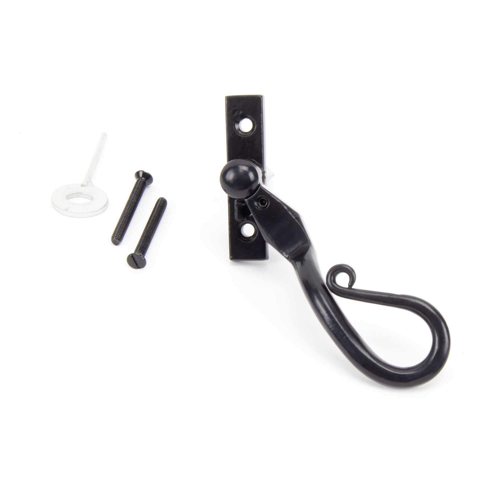 Black 16mm Shepherd's Crook Espag - RH | From The Anvil - Espag. Fasteners - From The Anvil - Yester Home