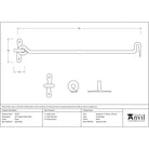 Black 18" Forged Cabin Hook | From The Anvil - Cabin Hooks - From The Anvil - Yester Home