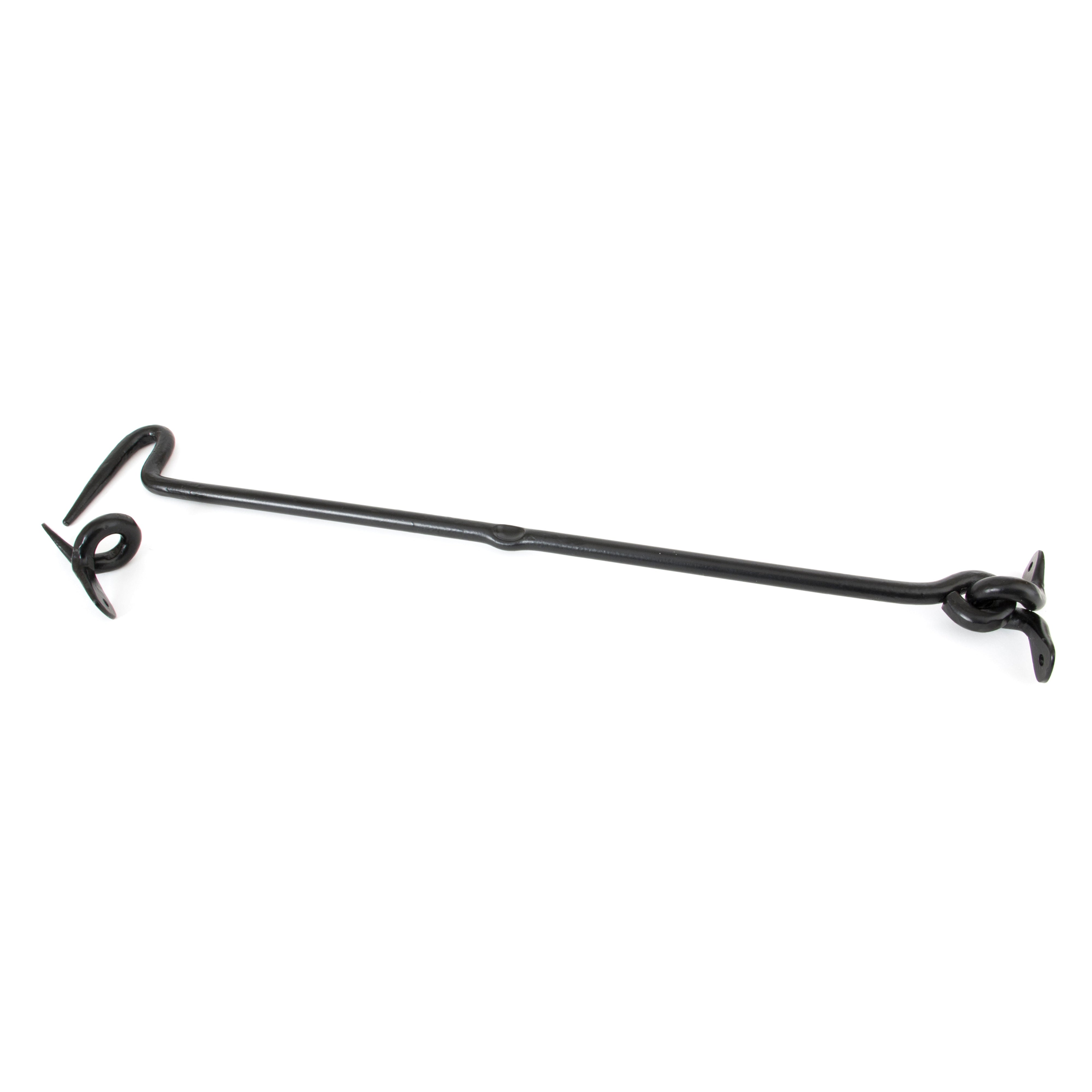 Black 18" Forged Cabin Hook | From The Anvil-Cabin Hooks-Yester Home