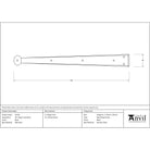 Black 18" Penny End Hinge Front (pair) | From The Anvil-Hinge Fronts-Yester Home