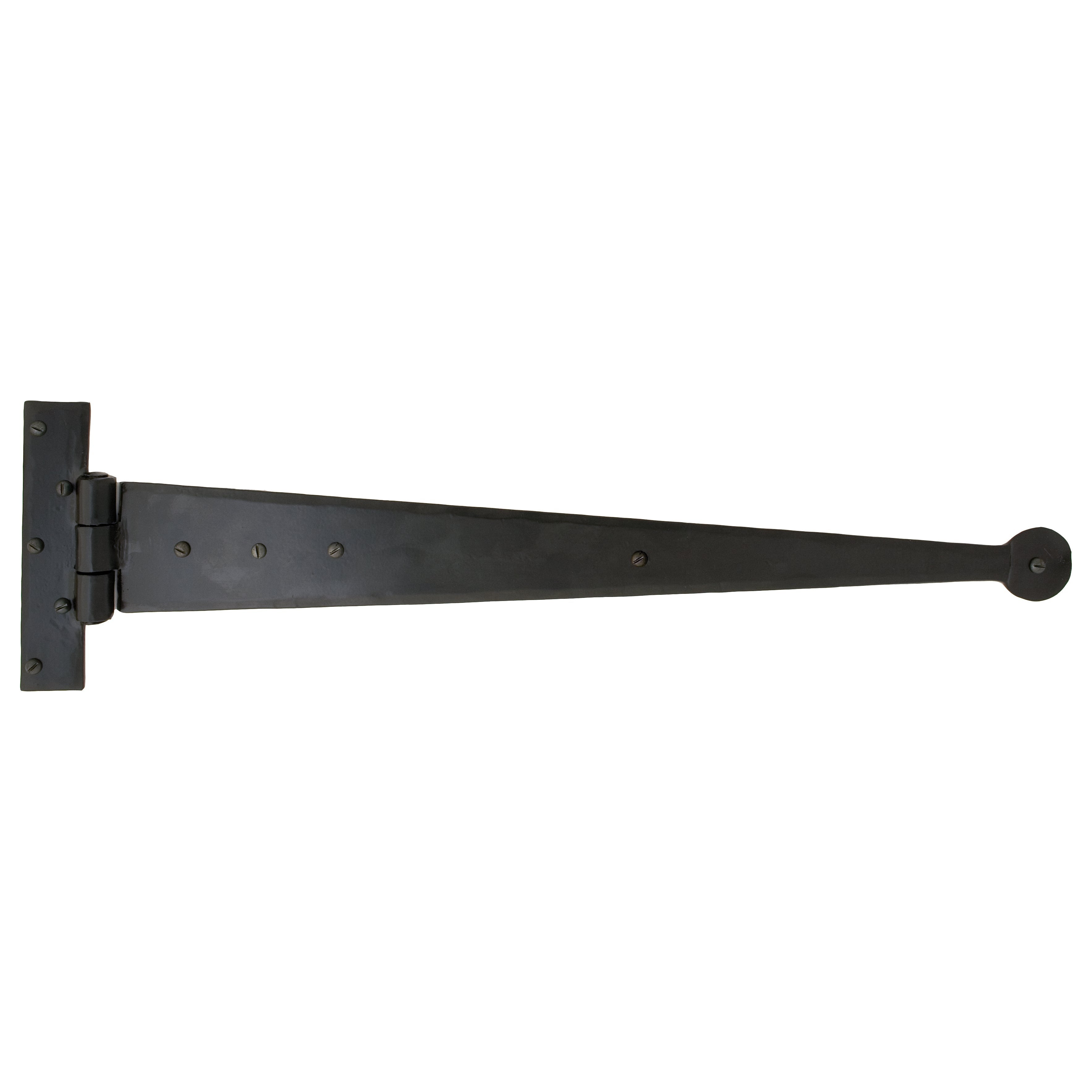 Black 18" Penny End T Hinge (pair) | From The Anvil-T Hinges-Yester Home