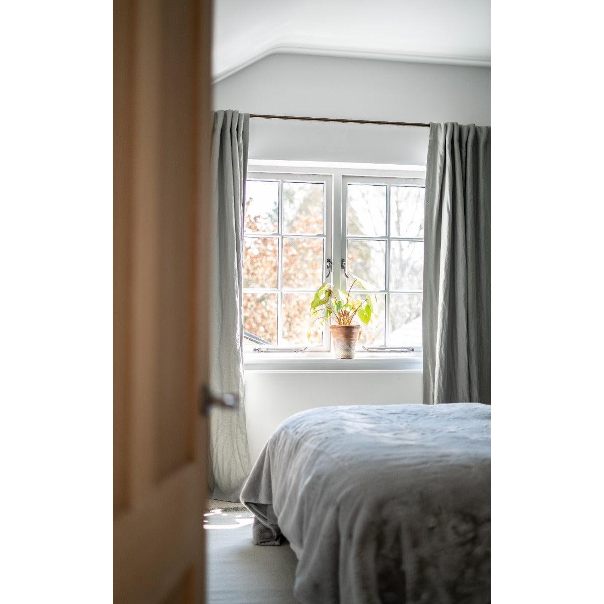 Black 1.5m Curtain Pole | From The Anvil-Poles-Yester Home