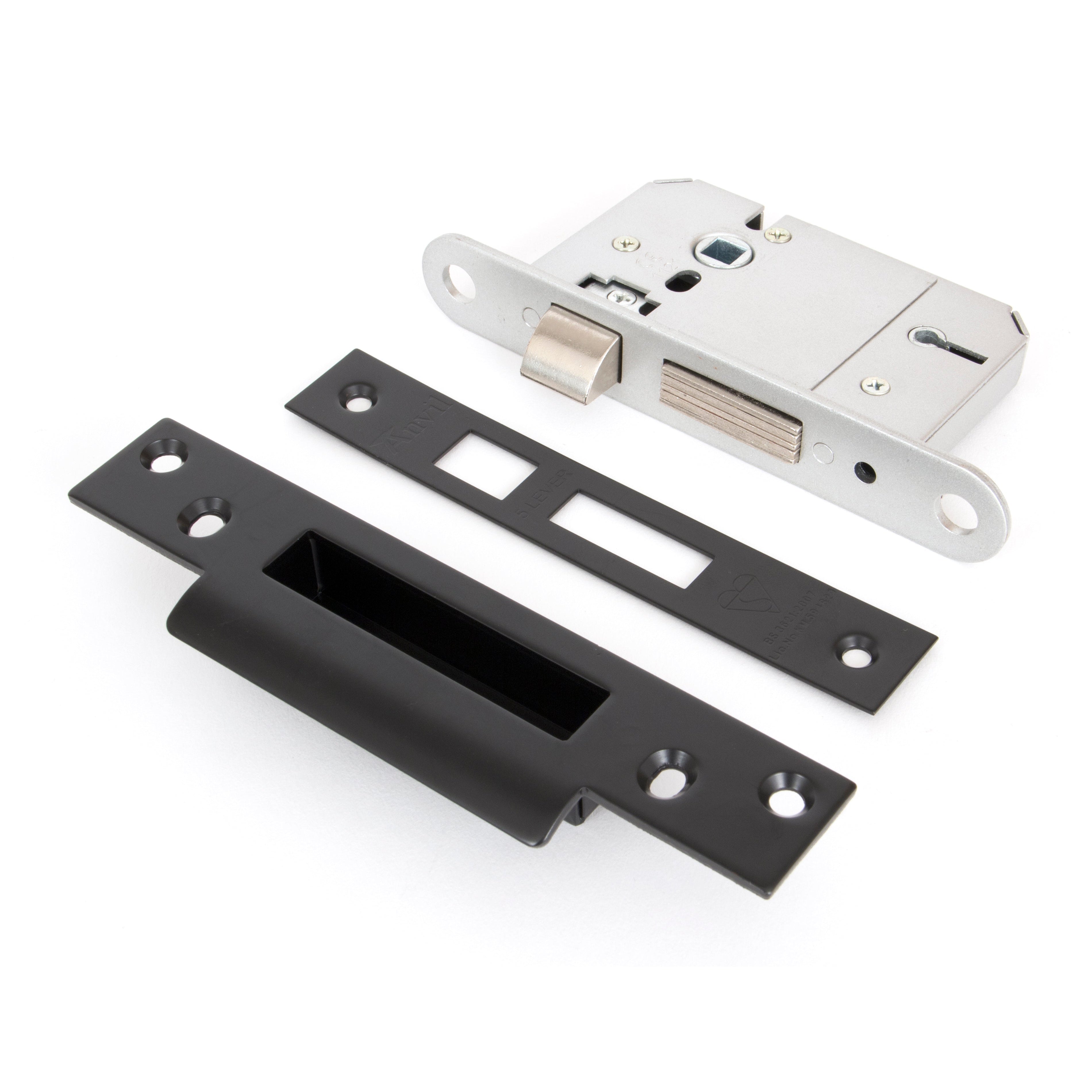 Black 2½" 5 Lever BS Sash Lock | From The Anvil-Sash Locks-Yester Home