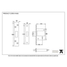 Black 2½" BS 5 Lever Deadlock | From The Anvil-Deadlocks & Deadbolts-Yester Home
