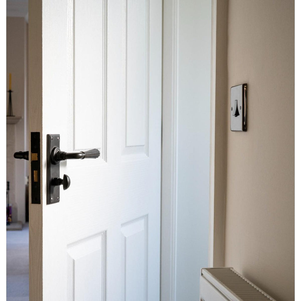 Black 2½" Bathroom Mortice Lock | From The Anvil-Bathroom Locks-Yester Home