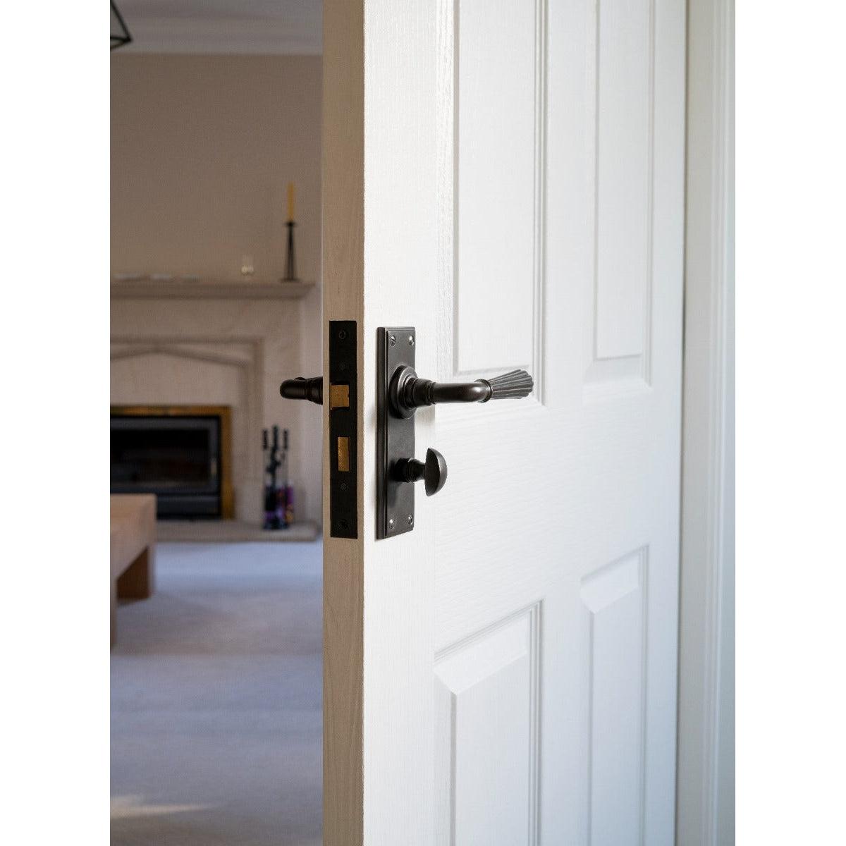 Black 2½" Bathroom Mortice Lock | From The Anvil-Bathroom Locks-Yester Home