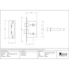Black 2½" Bathroom Mortice Lock | From The Anvil - Bathroom Locks - From The Anvil - Yester Home