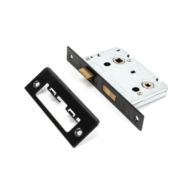 Black 2½" Bathroom Mortice Lock | From The Anvil-Bathroom Locks-Yester Home
