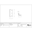 Black 2½" Stormproof Hinge 1951 (Pair) | From The Anvil-Stormproof Hinges-Yester Home