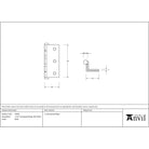 Black 2½" Stormproof Hinge 1951 (Pair) | From The Anvil - Stormproof Hinges - From The Anvil - Yester Home